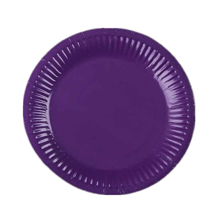Solid Color Disposable Tableware Set Plates Cups Party Wedding Decoration Kit