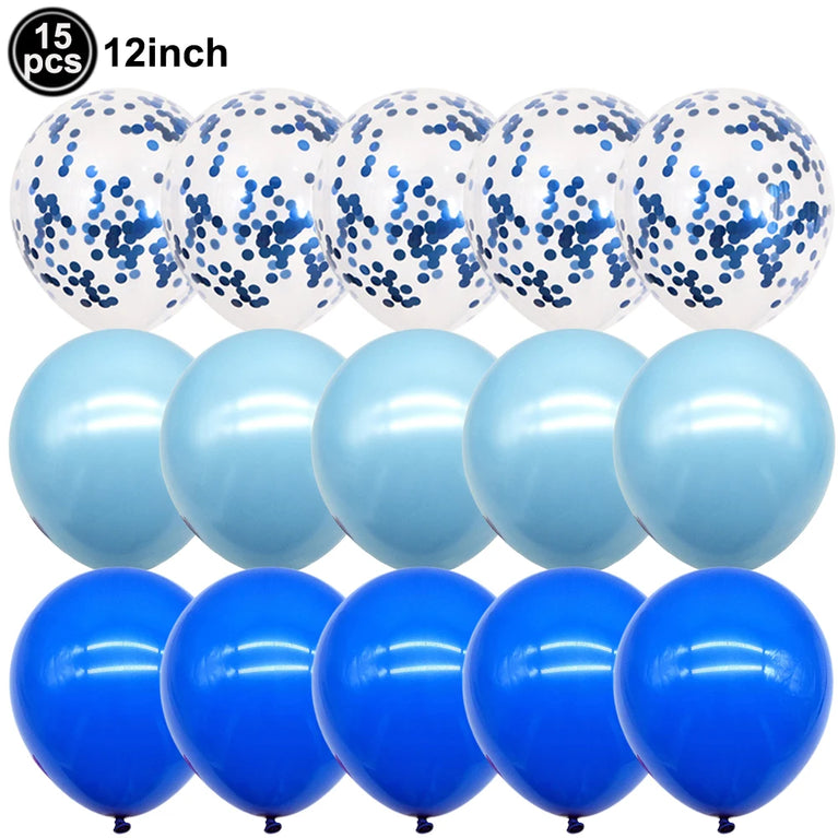 Solid Dark Blue Theme Disposable Tableware Set Party Decoration Kit