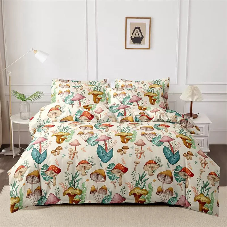 3-Piece Printed Brushed Duvet Cover Set | Soft & Breathable Bedding Collection