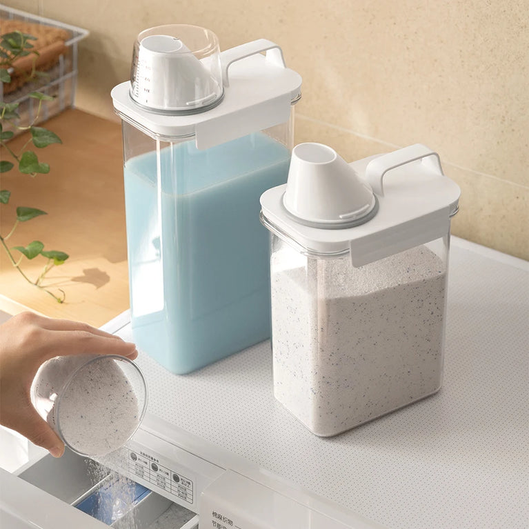 Airtight Laundry Detergent Dispenser Refillable Storage Bottle 1100-2300ML Pump Container