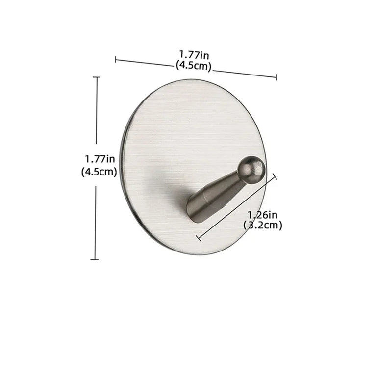 Self Adhesive Wall Hook Stainless Steel Towel Rack Bathroom Hardware Shelf Robe Hooks Hanger Shower Shelf Hanging Accessories