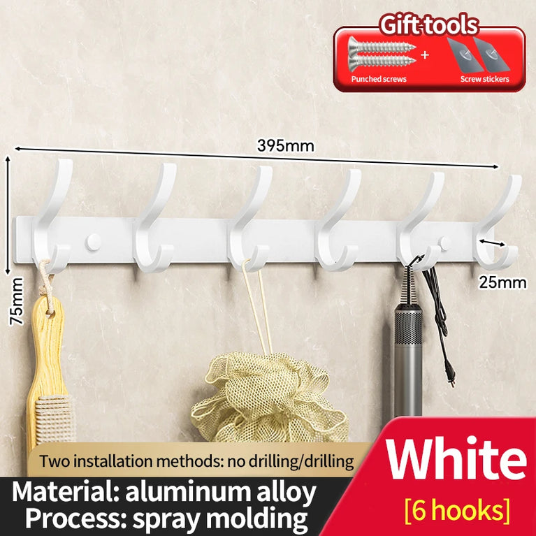 no drill Door Behind Hook Storage Wall Hanging Clothes Hanger Coat Hook Punch-free Bathroom Hanger Bedroom Organizer Storage Kit