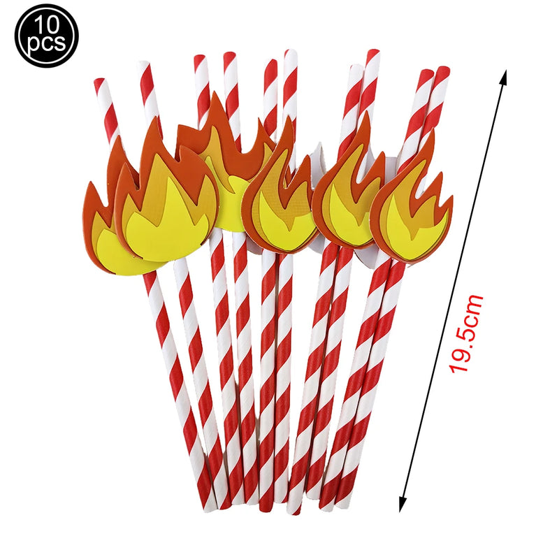 Firetruck Birthday Party Supplies Fire Truck Theme Disposable Tableware Set