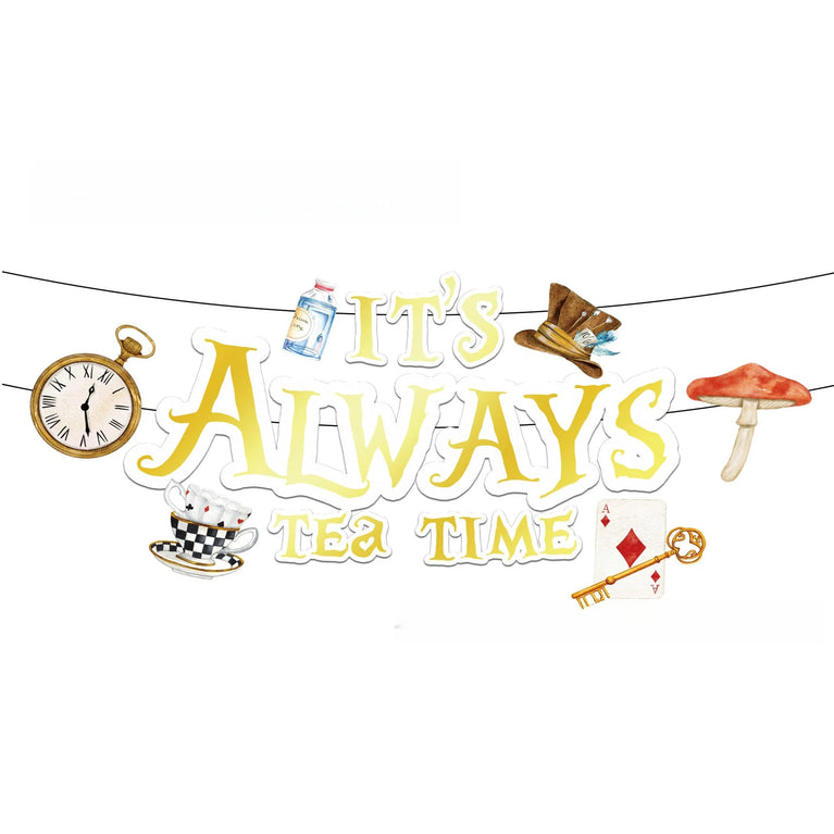 Alice's Adventures in Wonderland Party Set Disposable Tableware Decoration