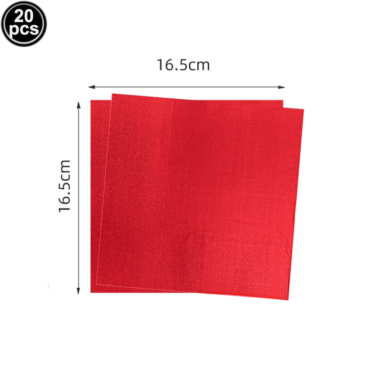 Solid Red and Dark Blue Theme Birthday Party Disposable Tableware Set