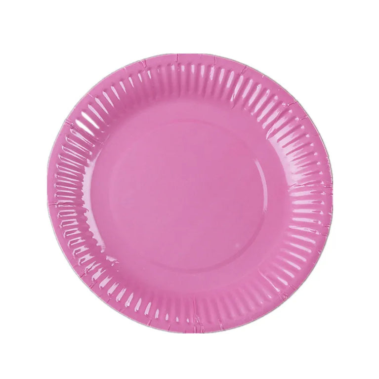 Solid Color Disposable Tableware Set Plates Cups Party Wedding Decoration Kit