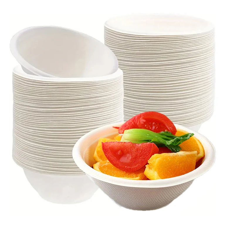 Disposable Paper Bowls Set for Party Fruits Salads Desserts Wedding Birthday Christmas Food Serving Containers