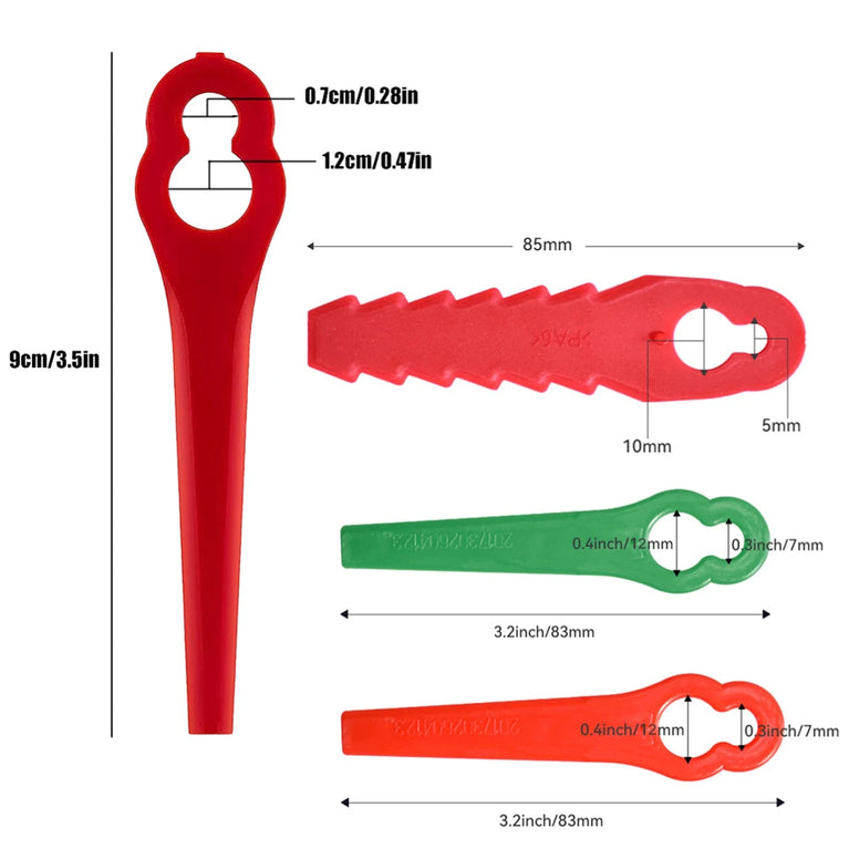Universal Plastic Grass Trimmer Replacement Blades